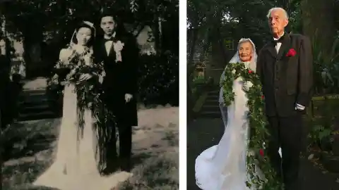 Adorable Couple Recreates Wedding 70 Years Later